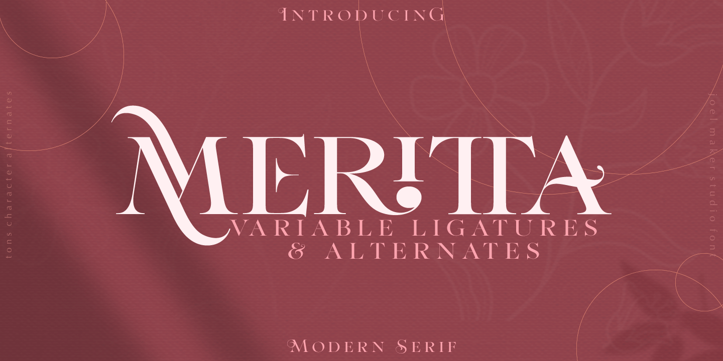 Beispiel einer Meritta Serif Regular-Schriftart